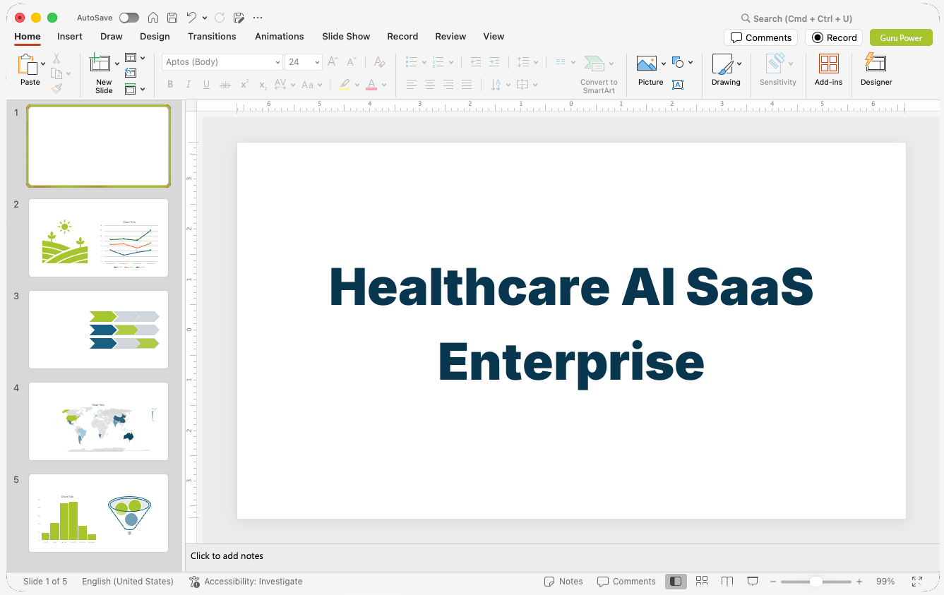 Healthcare AI SaaS Enterprise Pitch-Deck