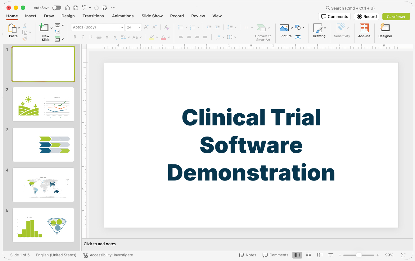 Clinical Trial Software Demonstration Deck