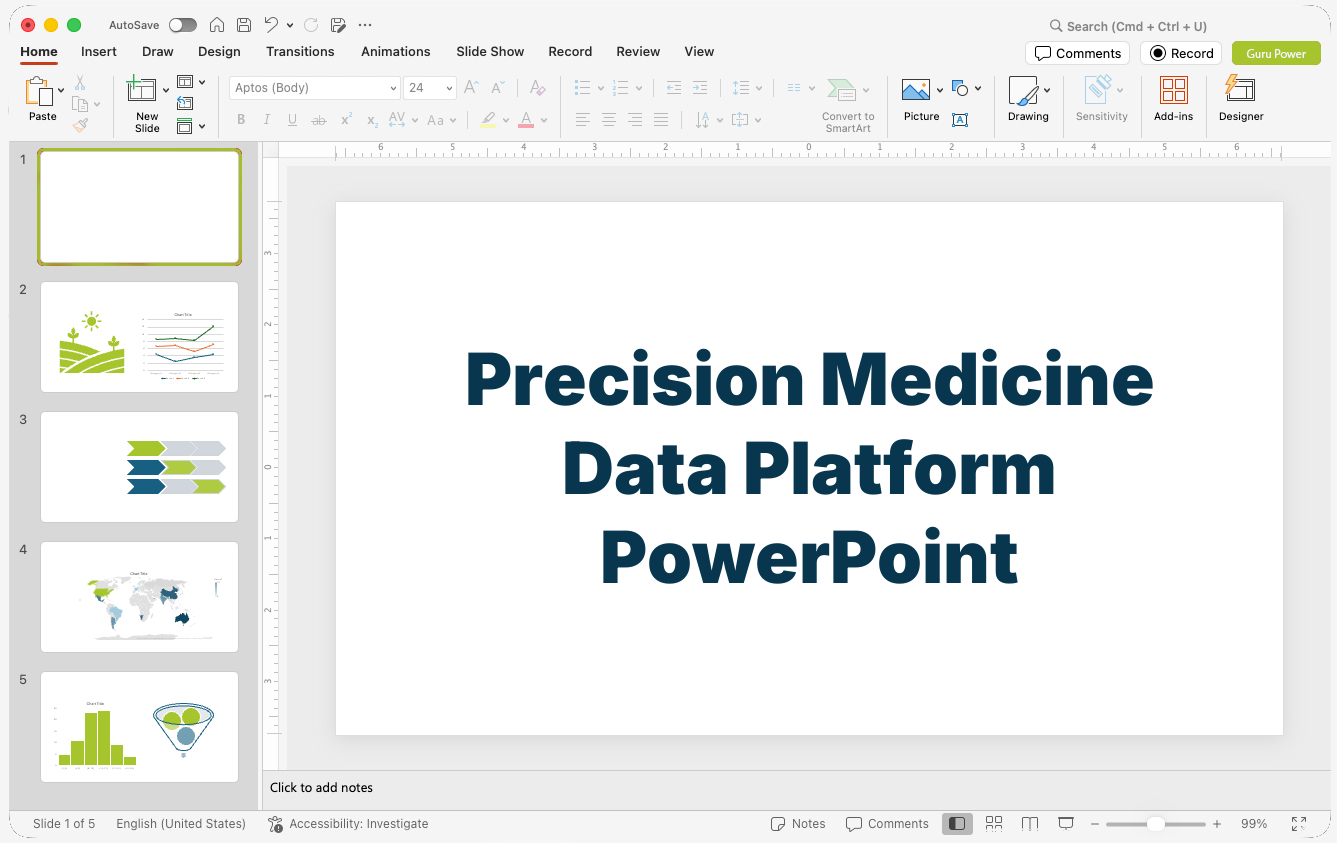 Precision Medicine Data Platform PowerPoint Deck