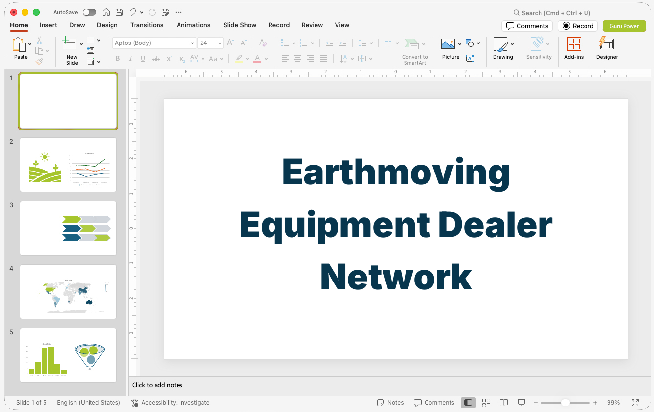 Earthmoving Equipment Dealer Network Pitch-Deck