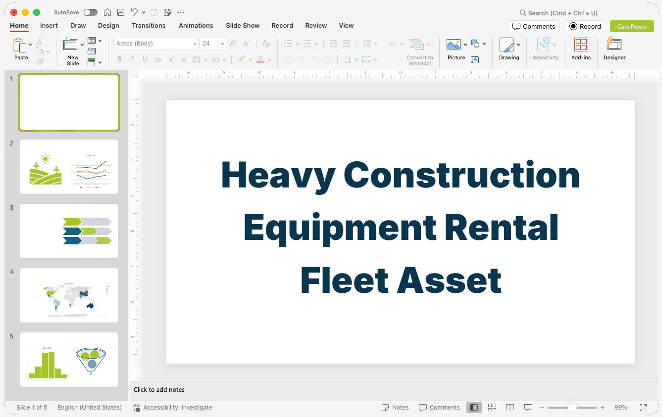Heavy Construction Equipment Rental Fleet Asset Deck