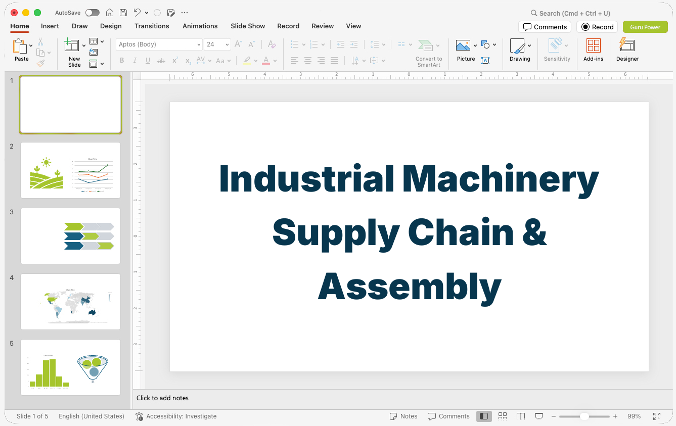 Industrial Machinery Supply Chain & Assembly Pitch-Deck