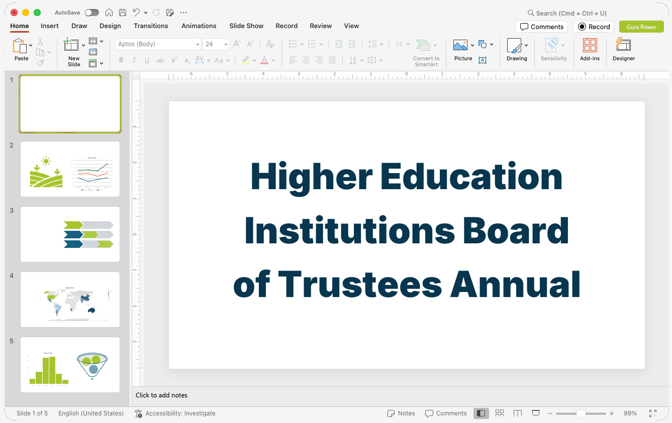Higher Education Institutions Board of Trustees Annual Deck