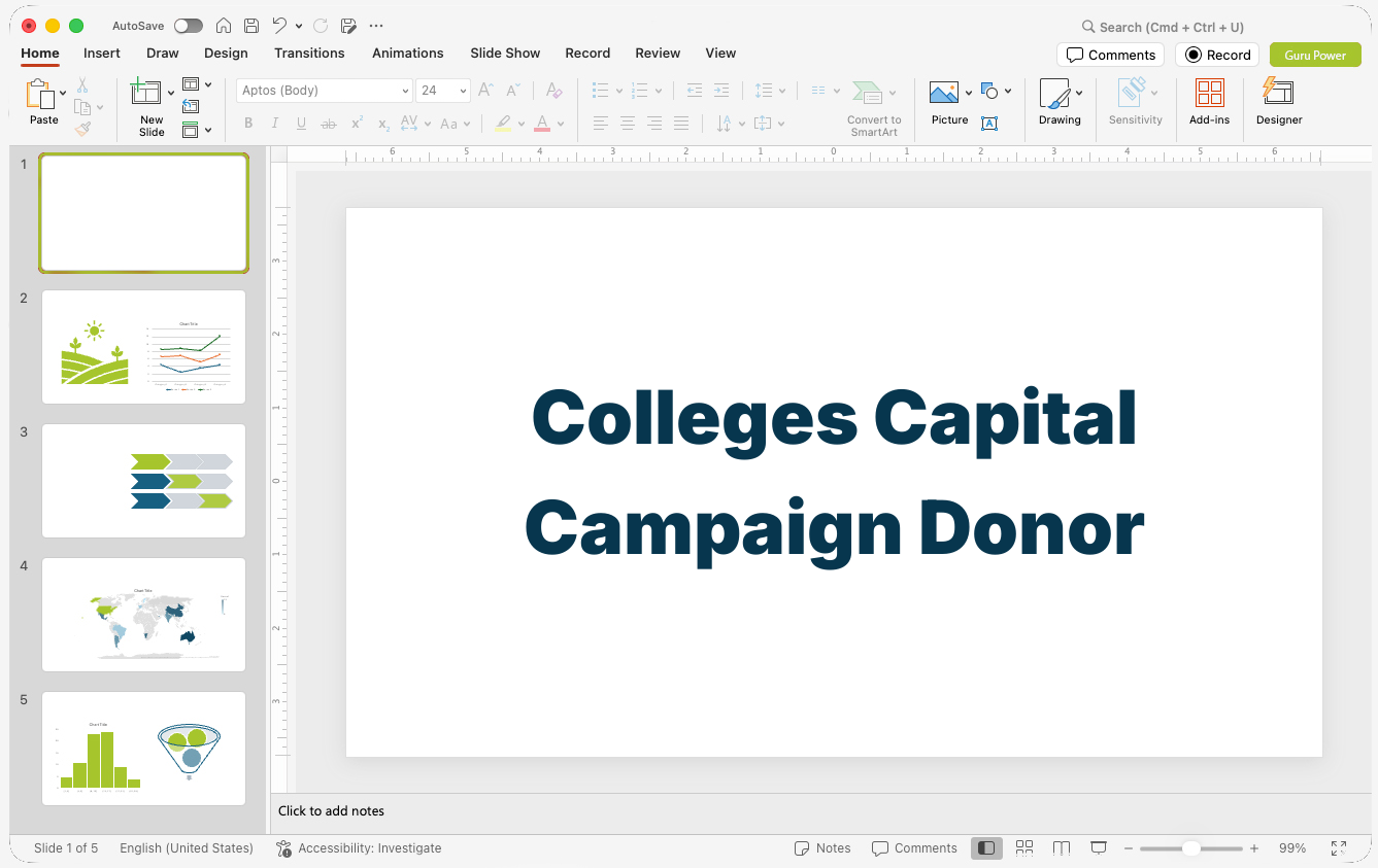 Colleges Capital Campaign Donor Pitch-Deck