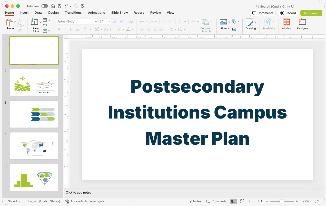 Postsecondary Institutions Campus Master Plan Presentation