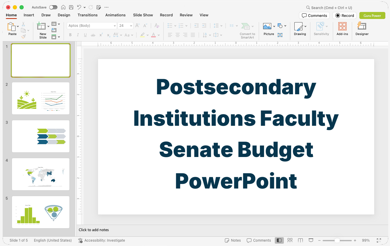 Postsecondary Institutions Faculty Senate Budget PowerPoint