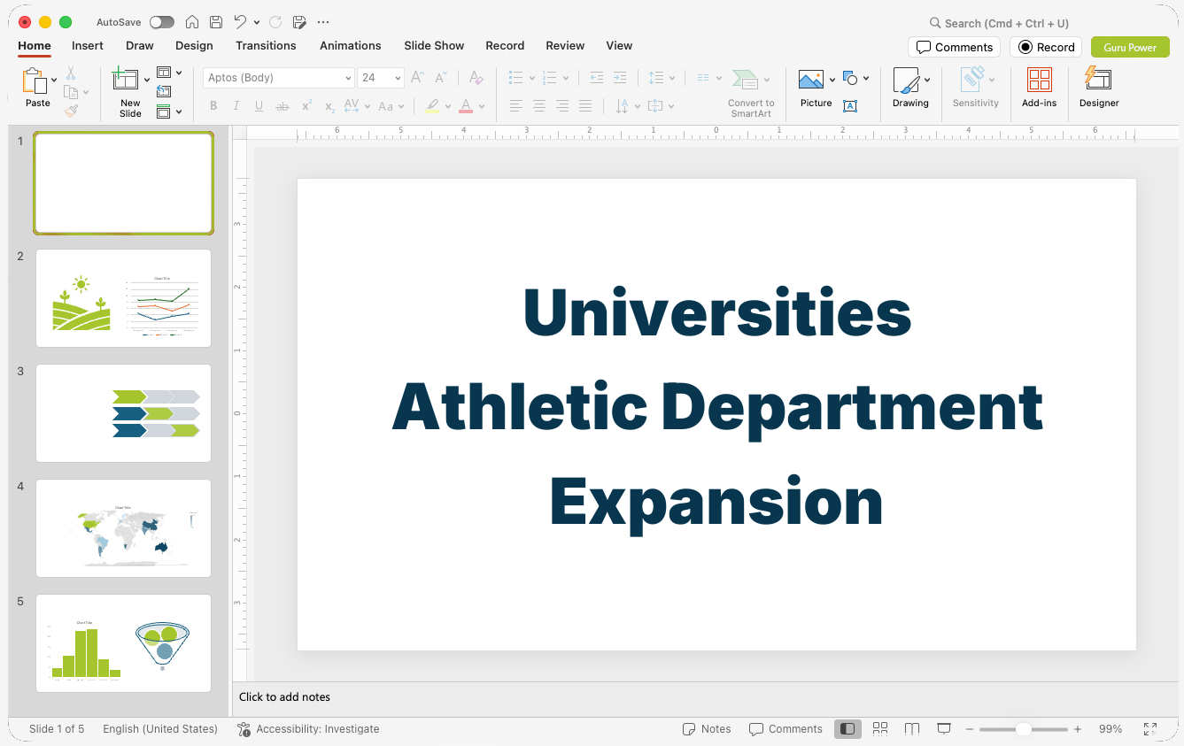Universities Athletic Department Expansion Presentation