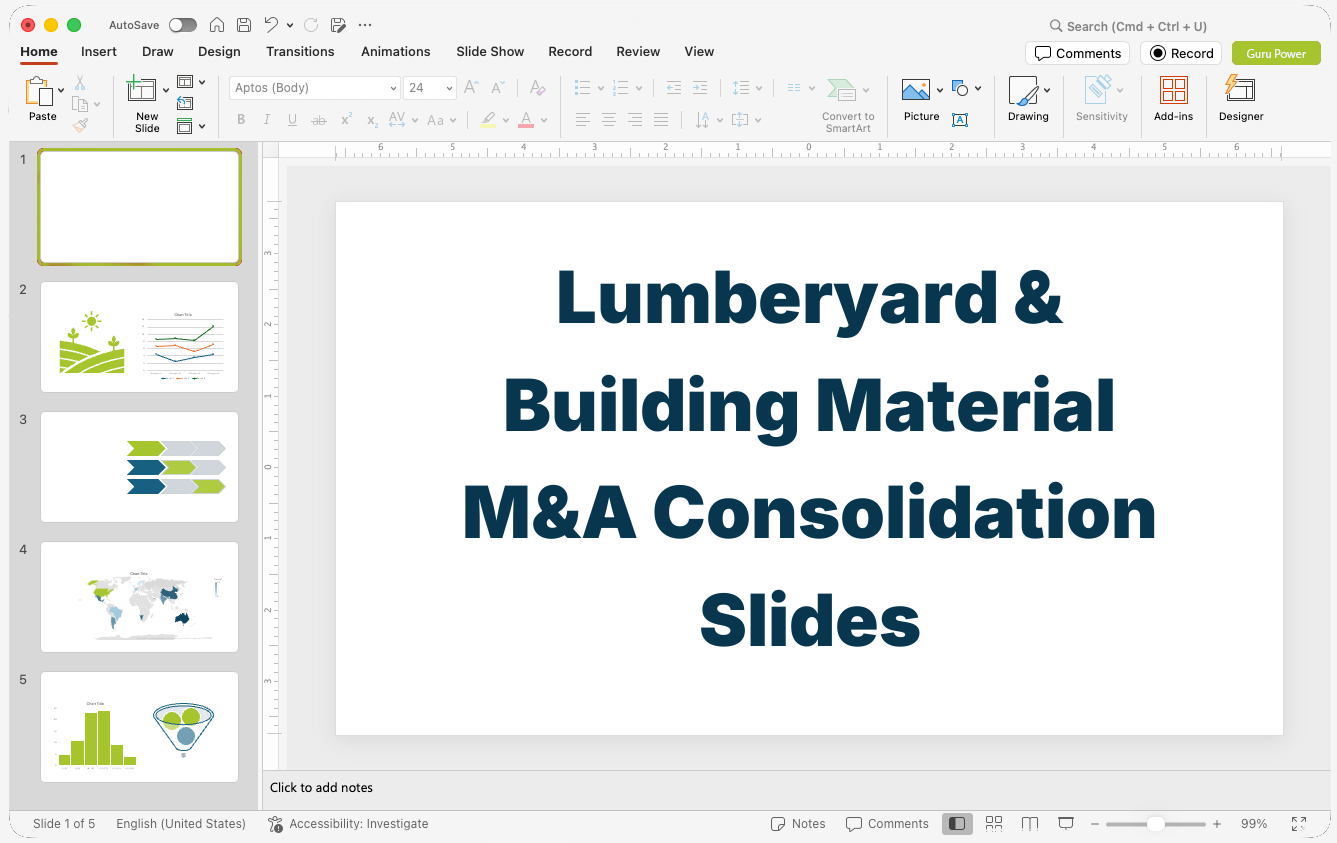 Lumberyard & Building Material M&A Consolidation Slides