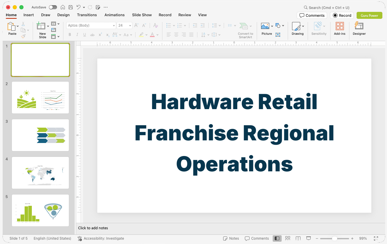 Hardware Retail Franchise Regional Operations Presentation