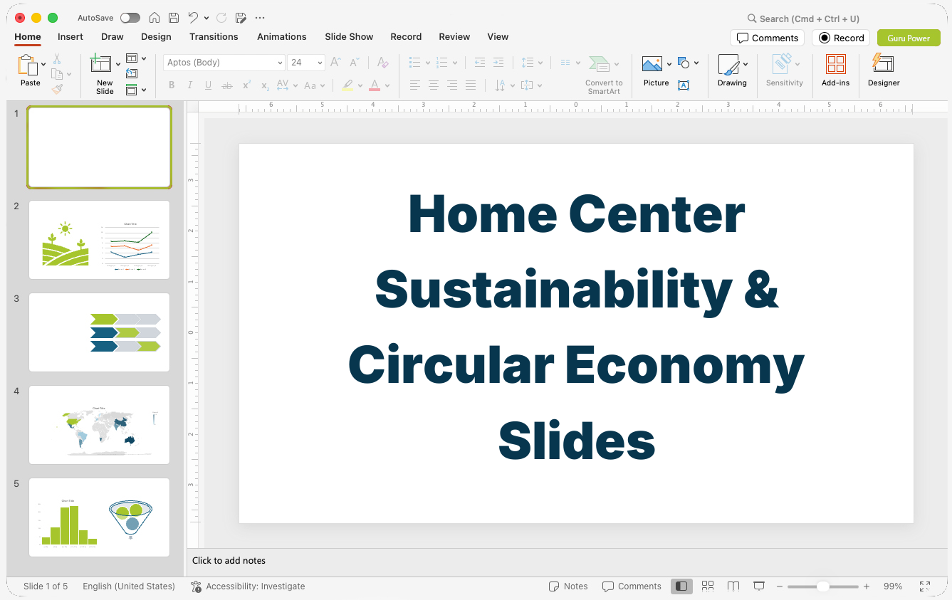 Home Center Sustainability & Circular Economy Slides