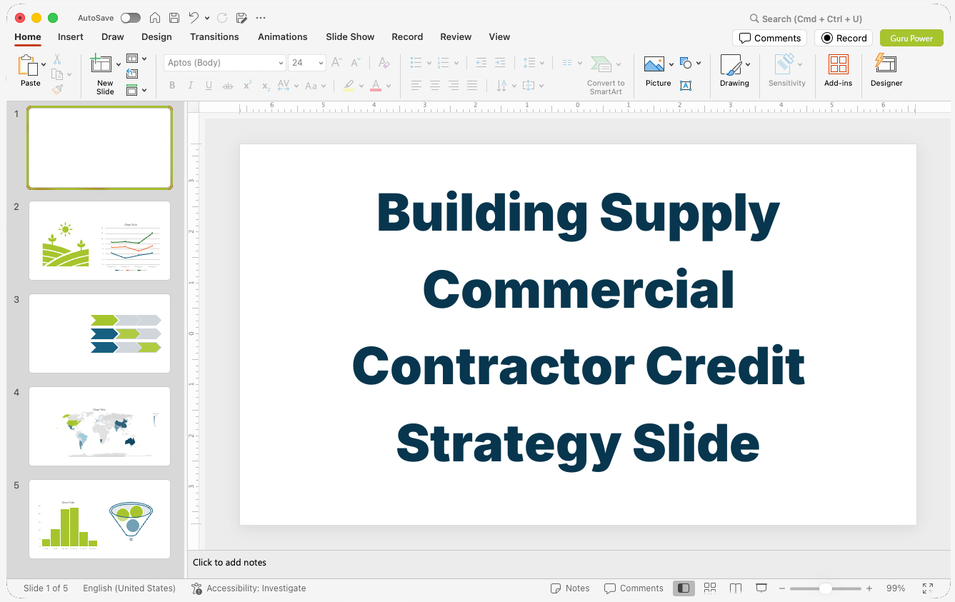 Building Supply Commercial Contractor Credit Strategy Slide-Deck