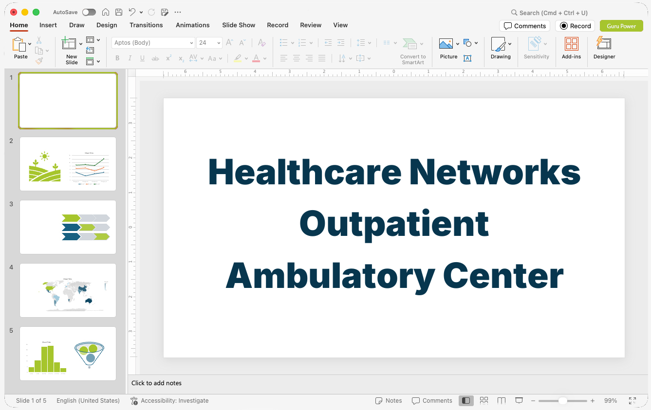 Healthcare Networks Outpatient Ambulatory Center Pitch-Deck