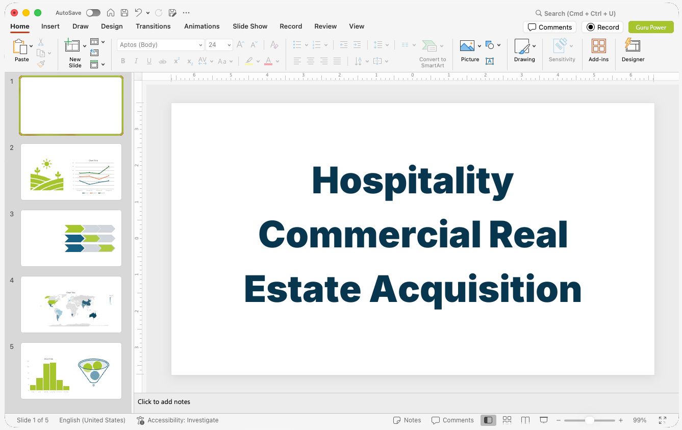 Hospitality Commercial Real Estate Acquisition Pitch-Deck