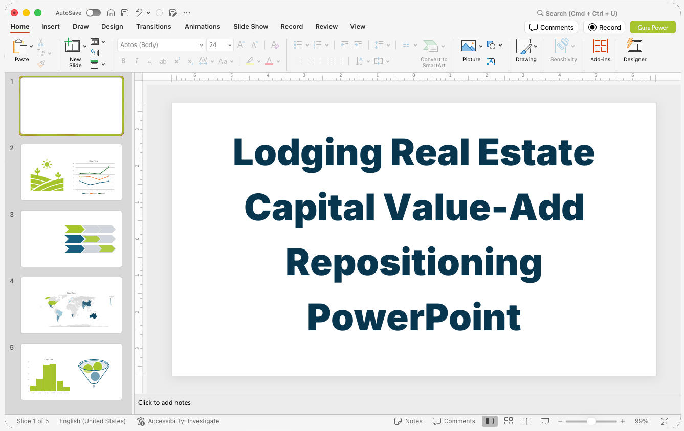 Lodging Real Estate Capital Value-Add Repositioning PowerPoint