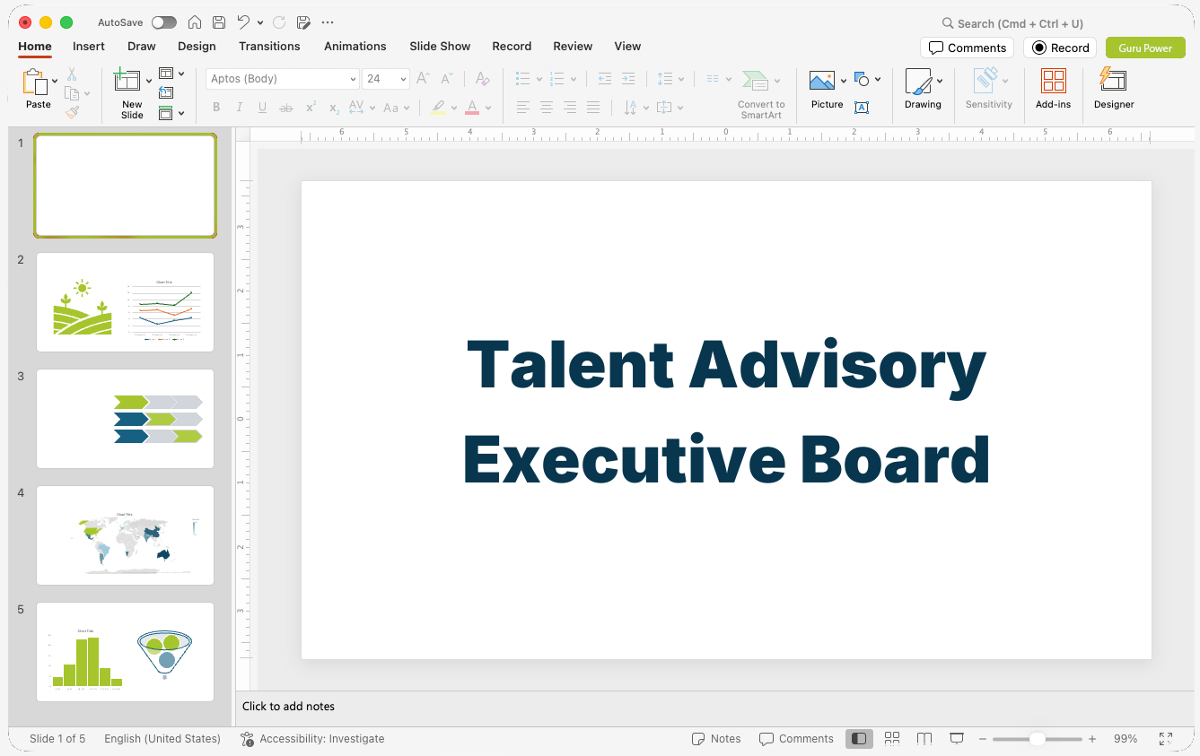 Talent Advisory Executive Board Presentation