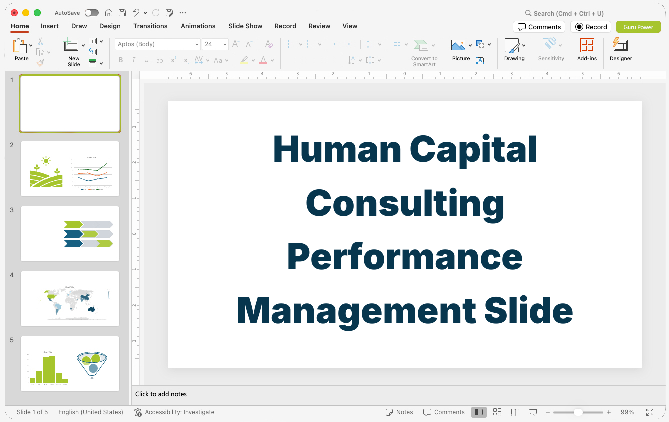 Human Capital Consulting Performance Management Slide-Deck