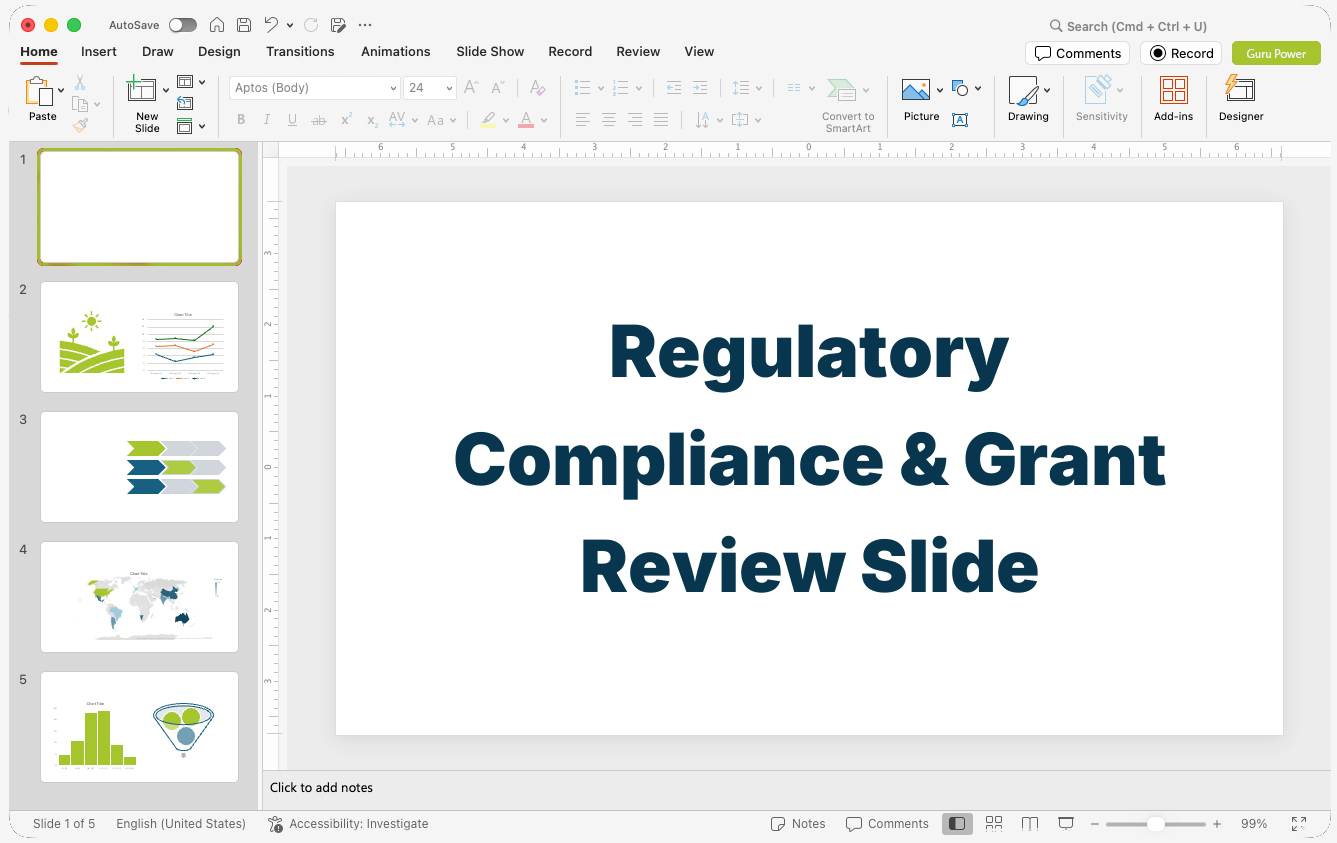 Regulatory Compliance & Grant Review Slide-Deck