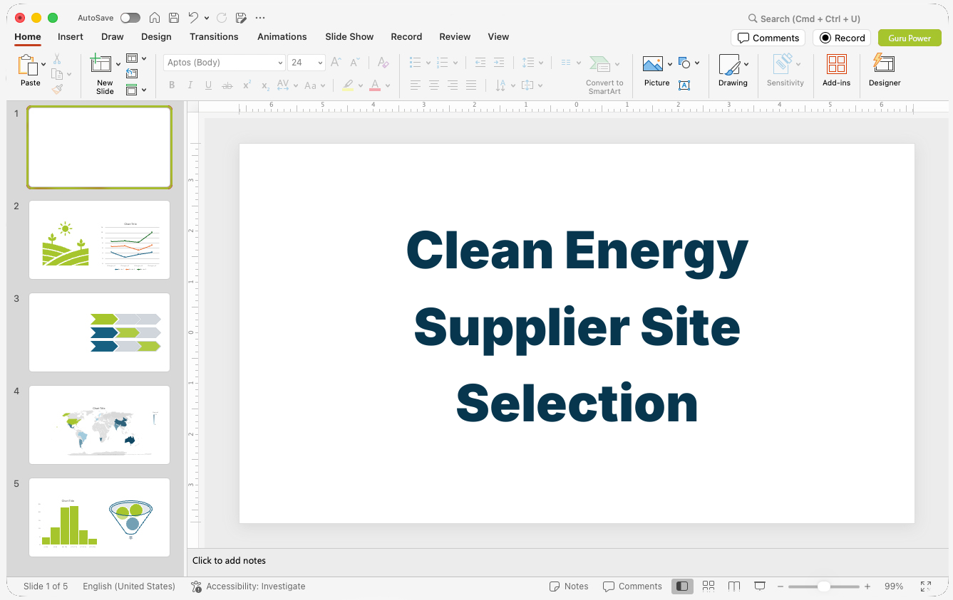 Clean Energy Supplier Site Selection Presentation