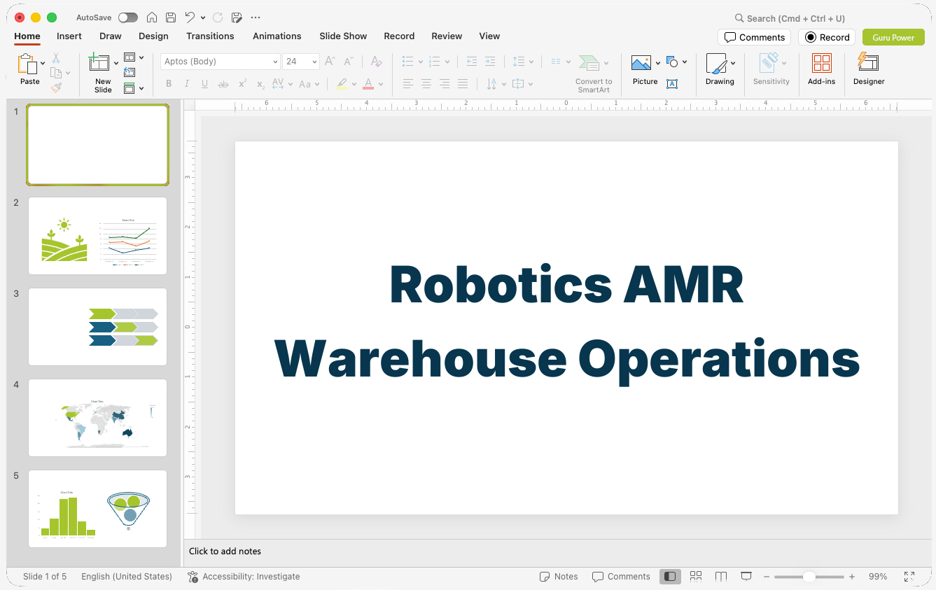 Robotics AMR Warehouse Operations Presentation