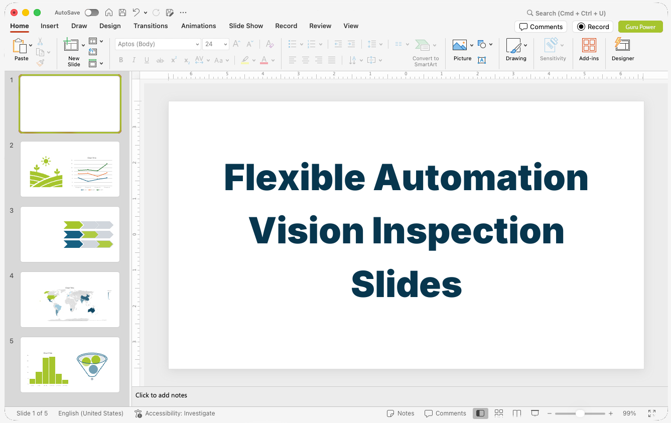 Flexible Automation Vision Inspection Slides