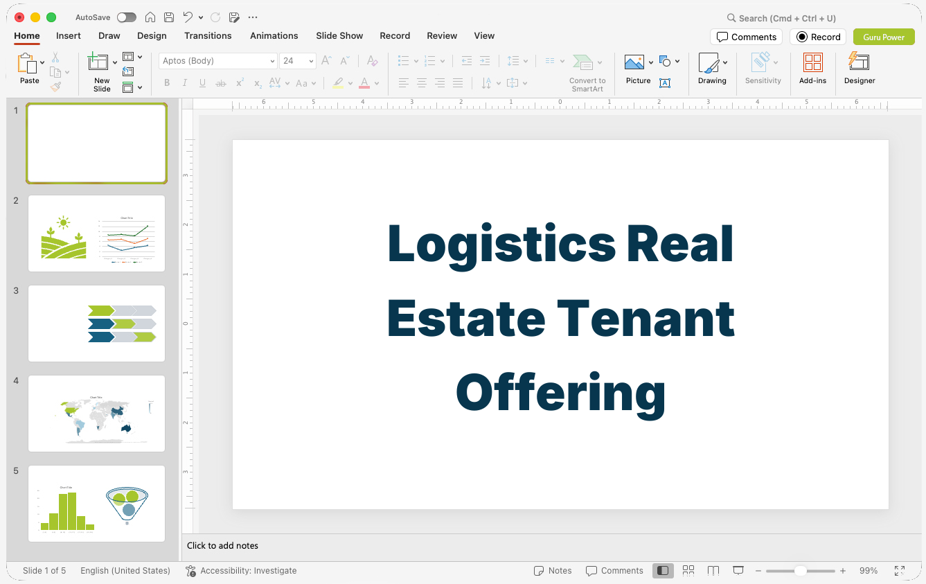 Logistics Real Estate Tenant Offering Presentation