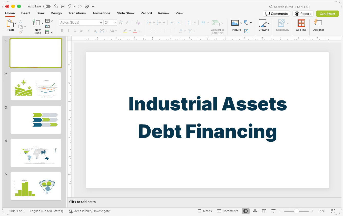 Industrial Assets Debt Financing Presentation