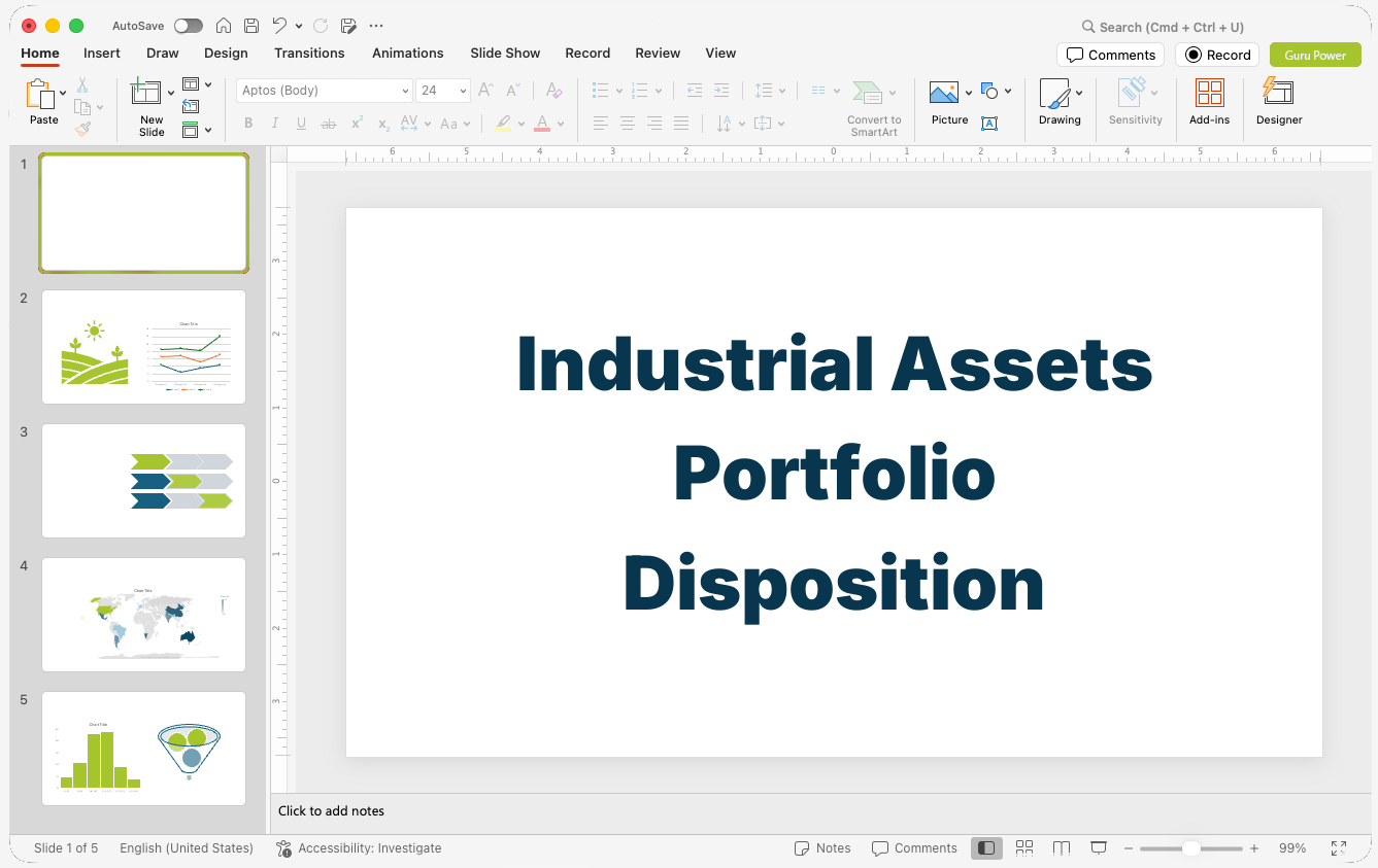 Industrial Assets Portfolio Disposition Presentation