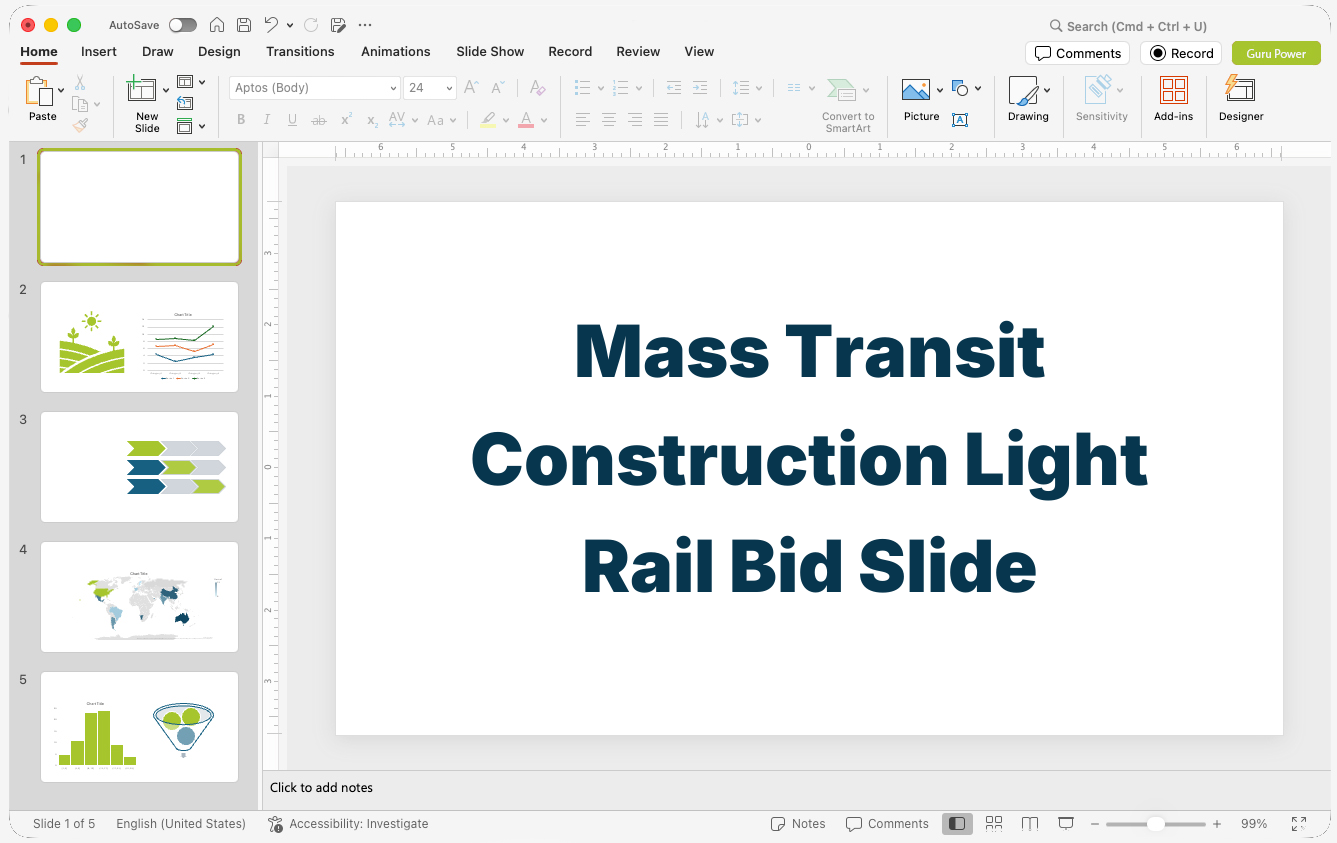 Mass Transit Construction Light Rail Bid Slide-Deck
