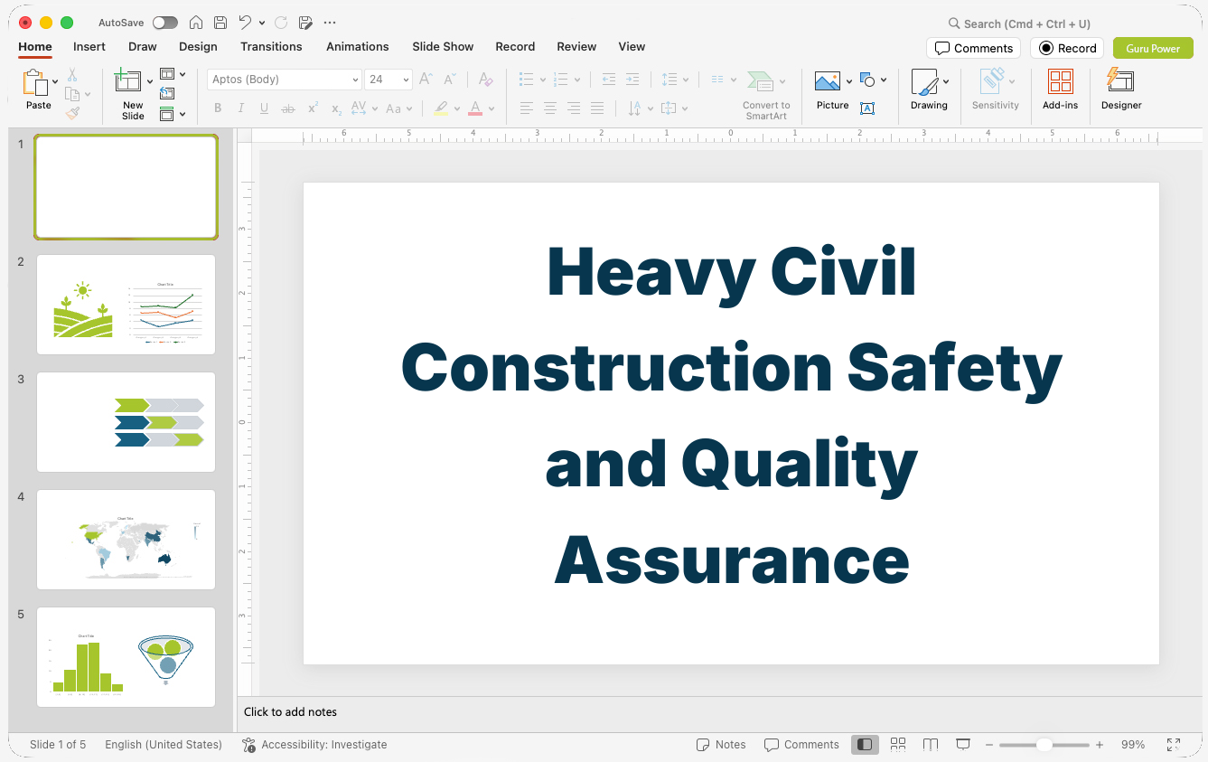 Heavy Civil Construction Safety and Quality Assurance Pitch-Deck