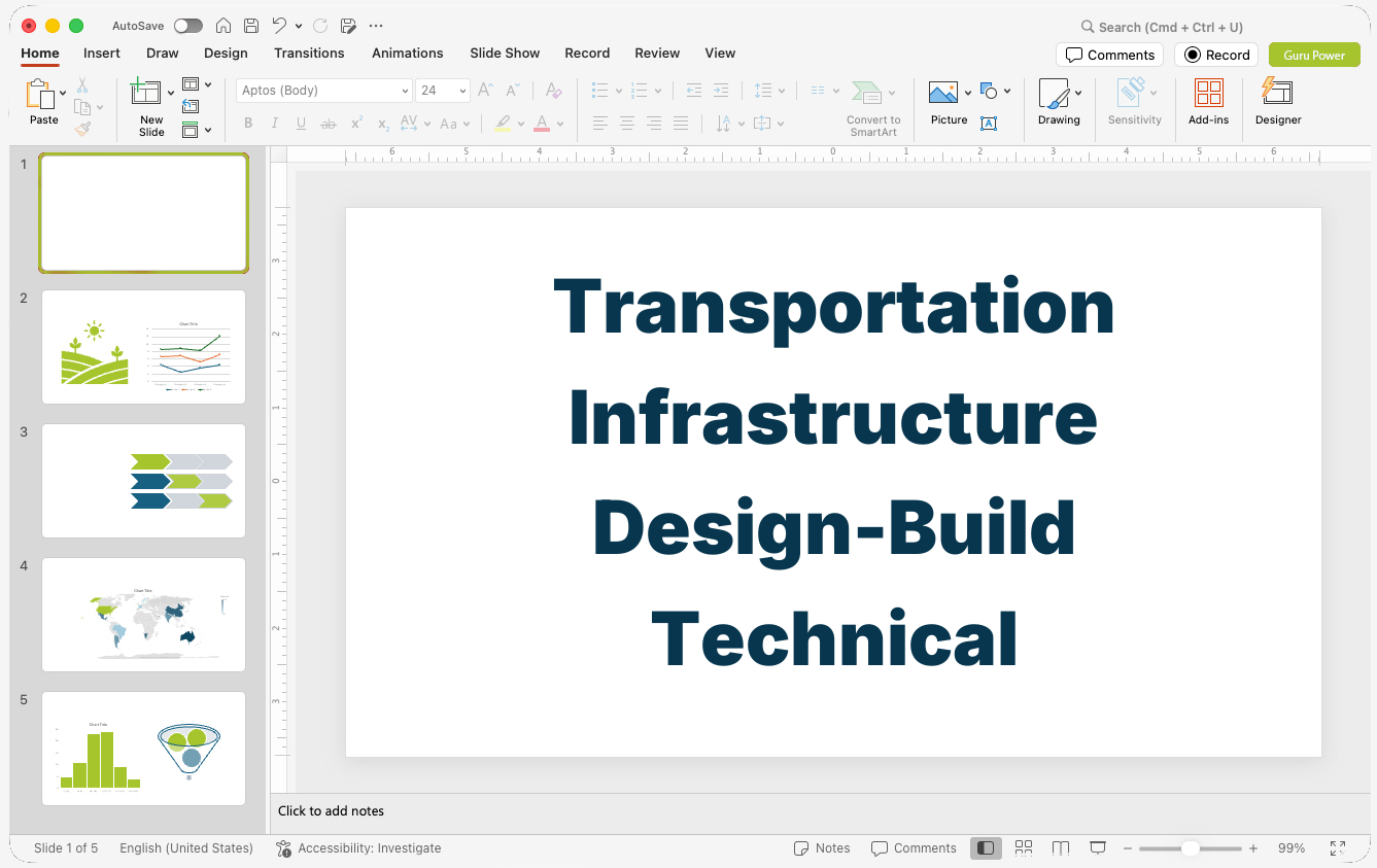 Transportation Infrastructure Design-Build Technical Pitch-Deck