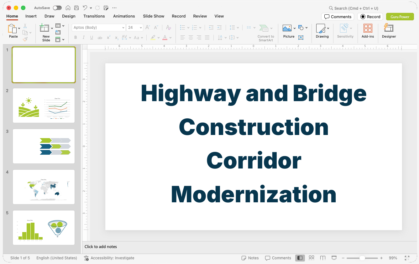 Highway and Bridge Construction Corridor Modernization Presentation