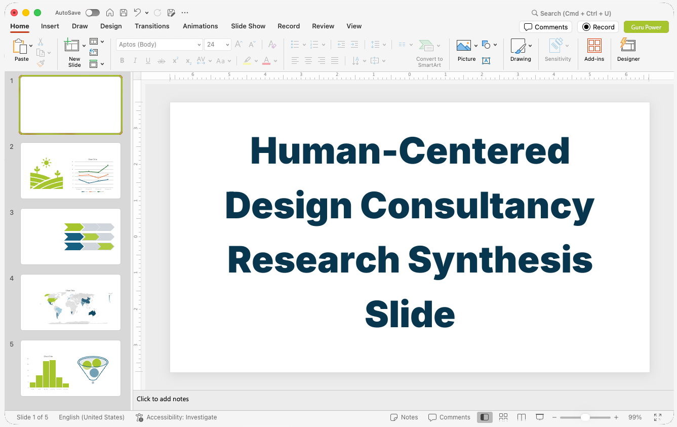 Human-Centered Design Consultancy Research Synthesis Slide-Deck