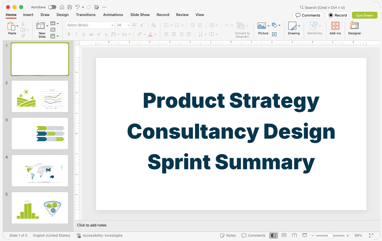 Product Strategy Consultancy Design Sprint Summary Presentation