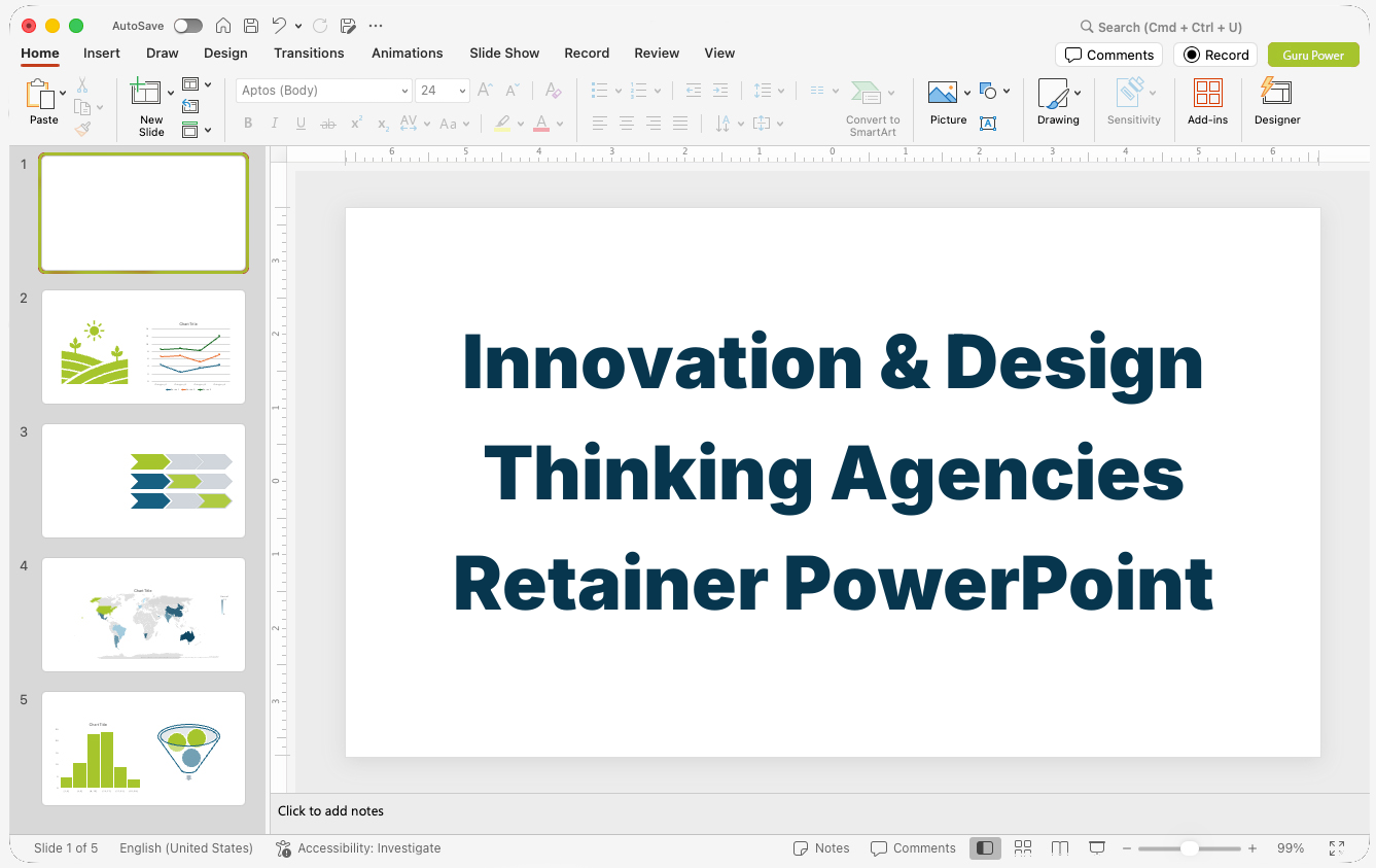 Innovation & Design Thinking Agencies Retainer Proposal PowerPoint
