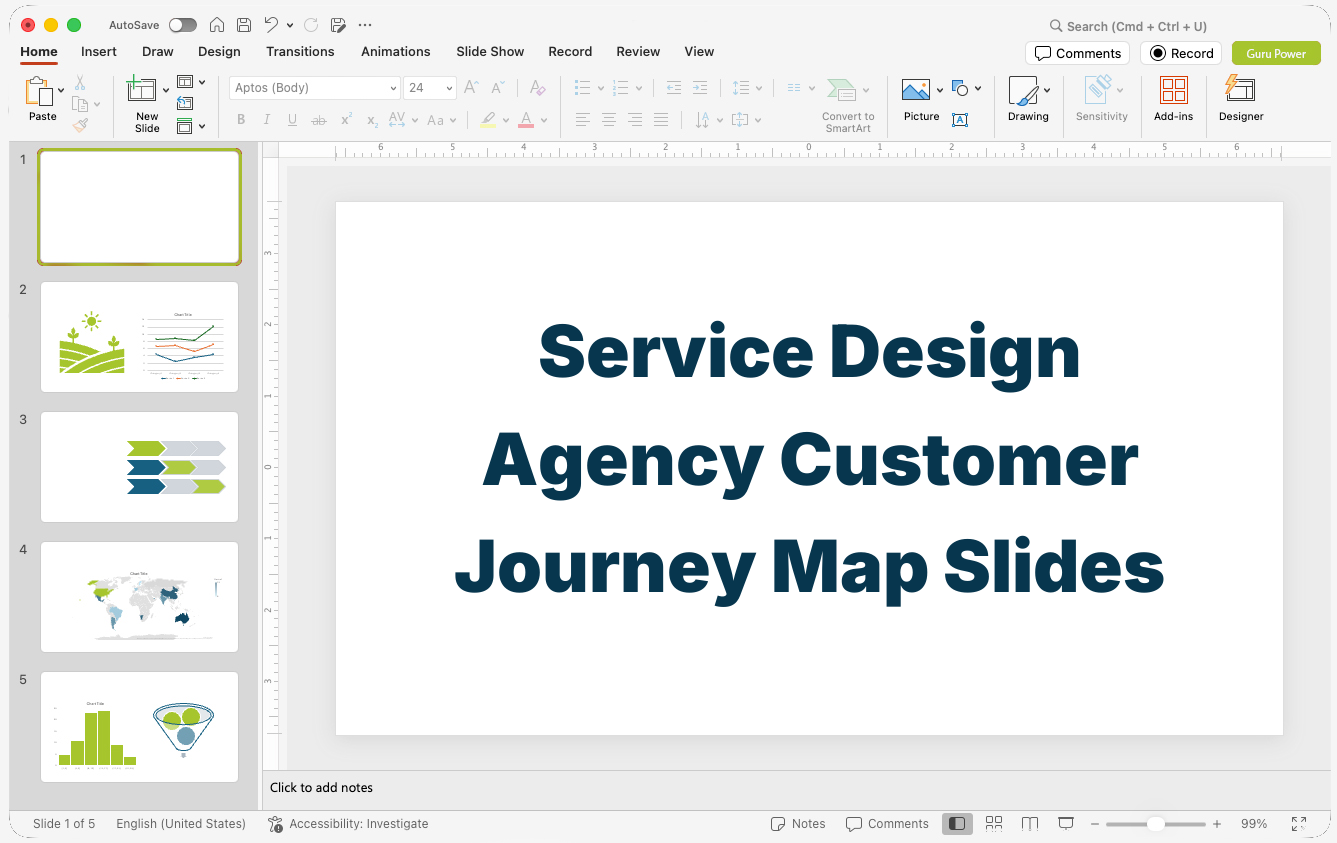 Service Design Agency Customer Journey Map Slides