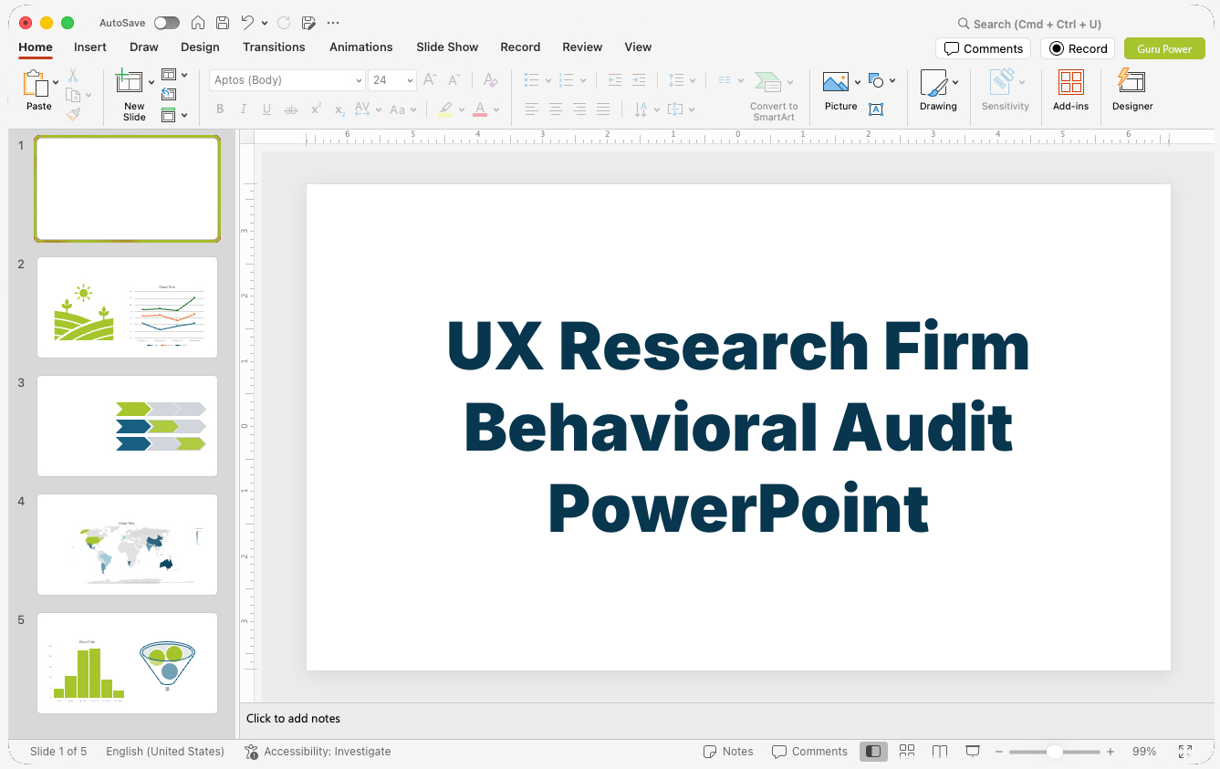 UX Research Firm Behavioral Audit PowerPoint
