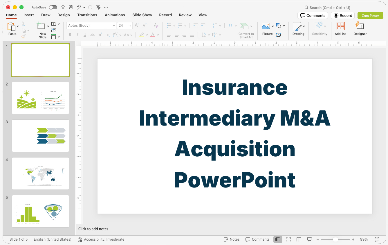Insurance Intermediary M&A Acquisition PowerPoint