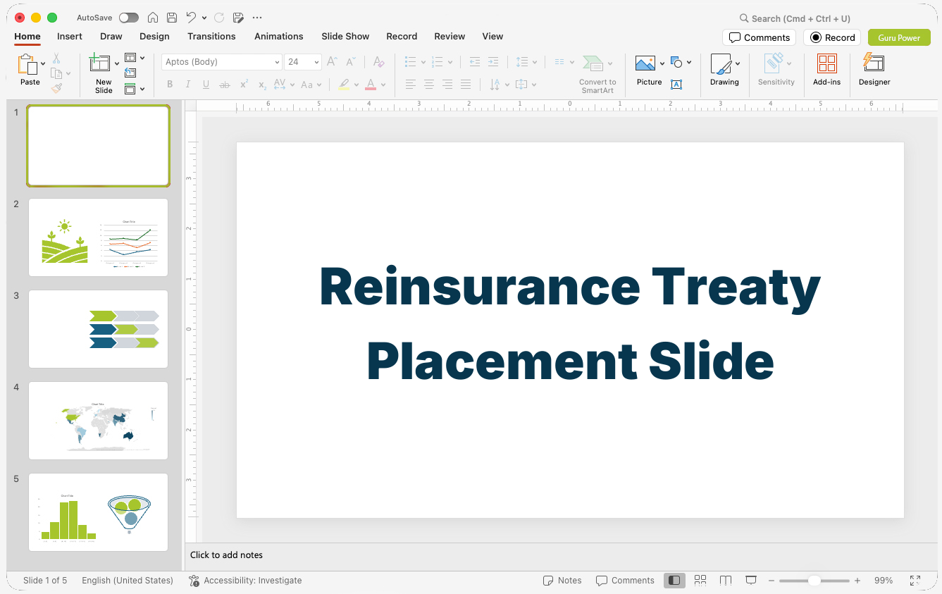Reinsurance Treaty Placement Slide-Deck