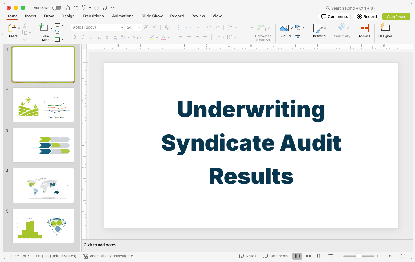 Underwriting Syndicate Audit Results Presentation