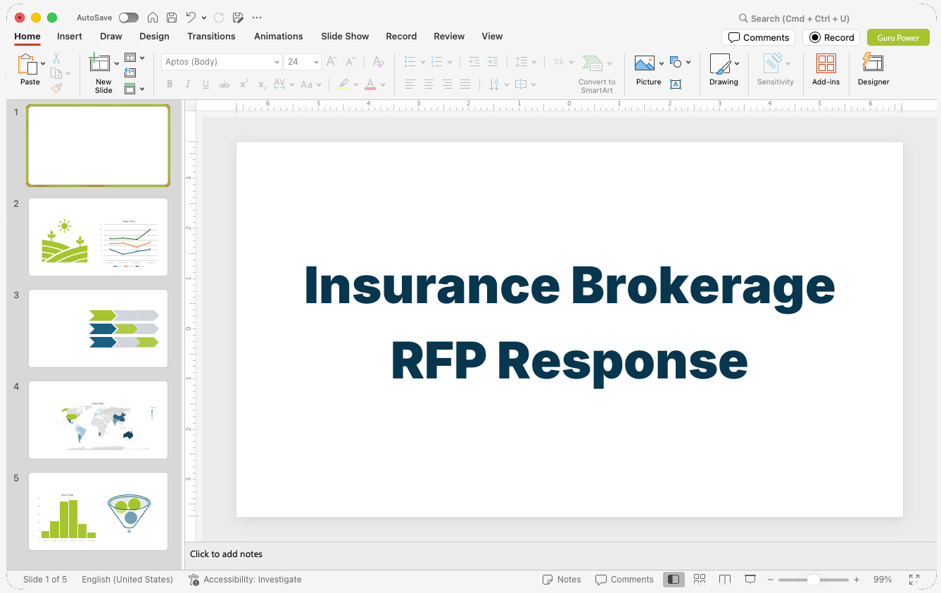 Insurance Brokerage RFP Response Presentation