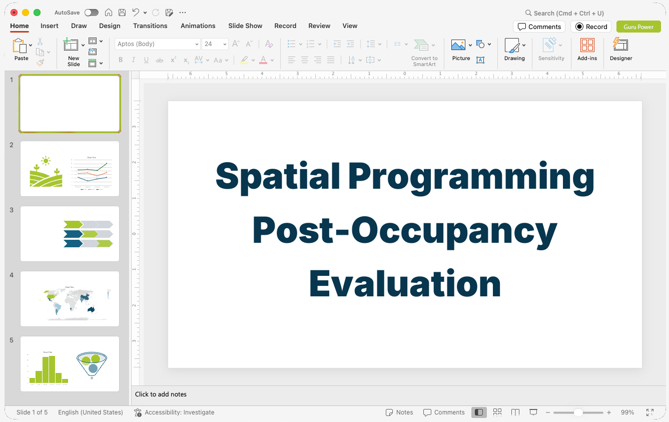 Spatial Programming Post-Occupancy Evaluation Pitch-Deck