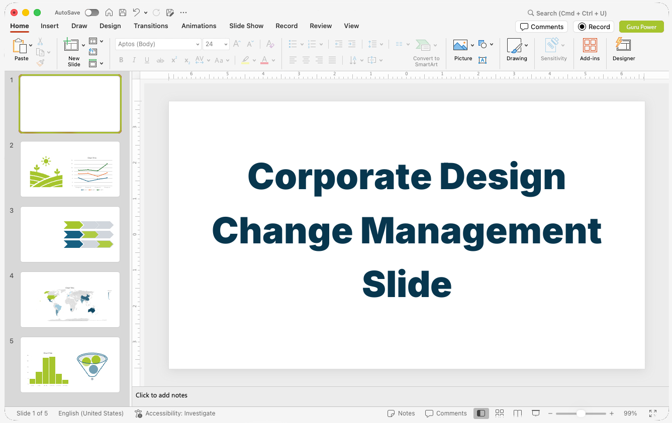 Corporate Design Change Management Slide-Deck