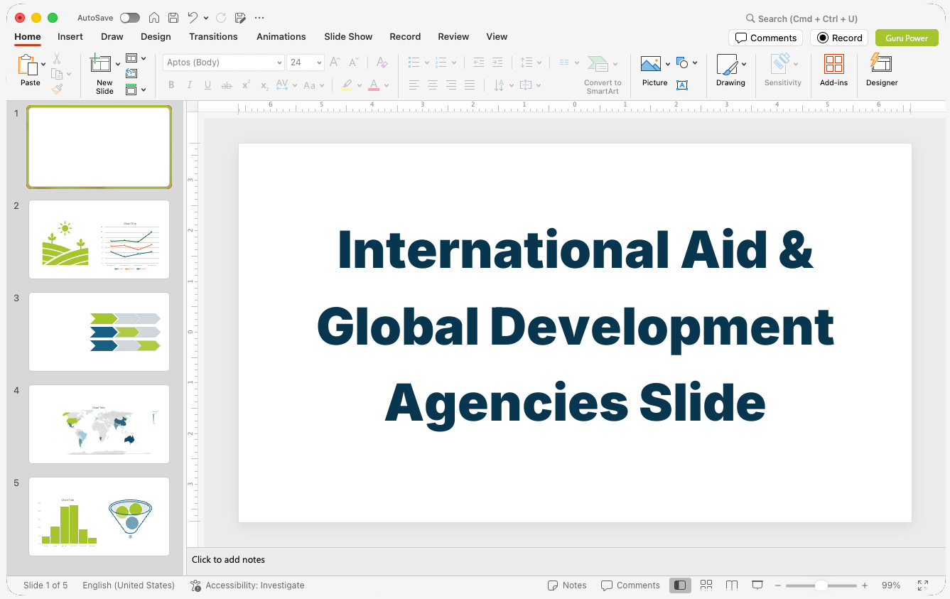 International Aid & Global Development Agencies Proposal Slide-Deck