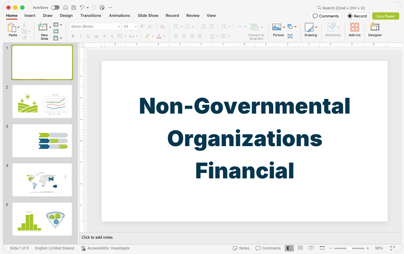 Non-Governmental Organizations Financial Presentation