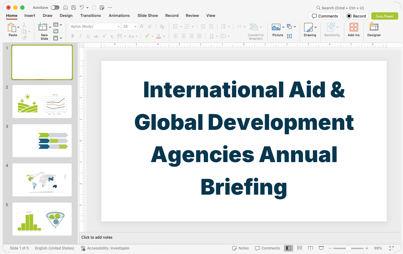 International Aid & Global Development Agencies Annual Briefing Deck