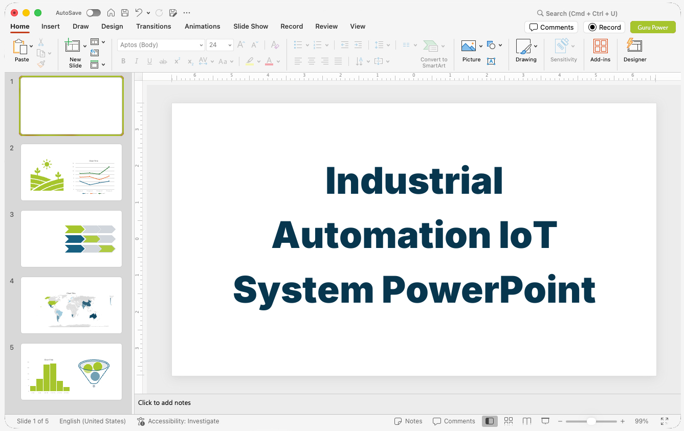 Industrial Automation IoT System PowerPoint Deck
