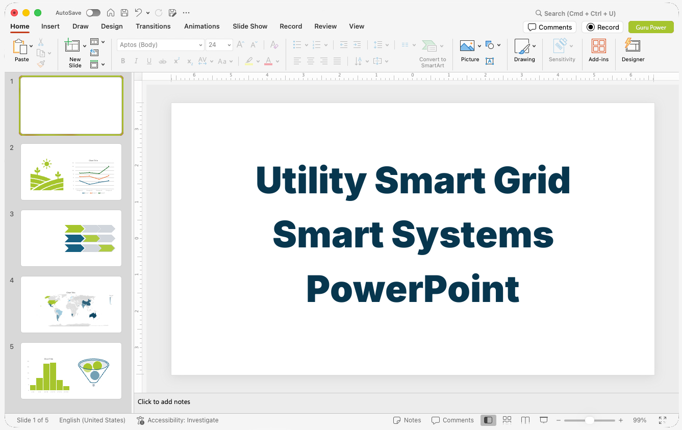 Utility Smart Grid Smart Systems PowerPoint