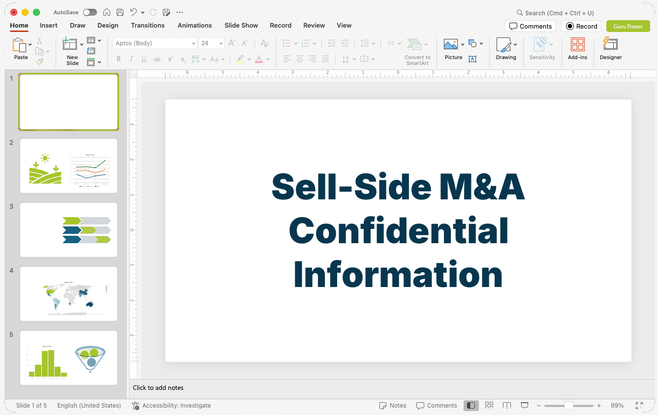 Sell-Side M&A Confidential Information Presentation
