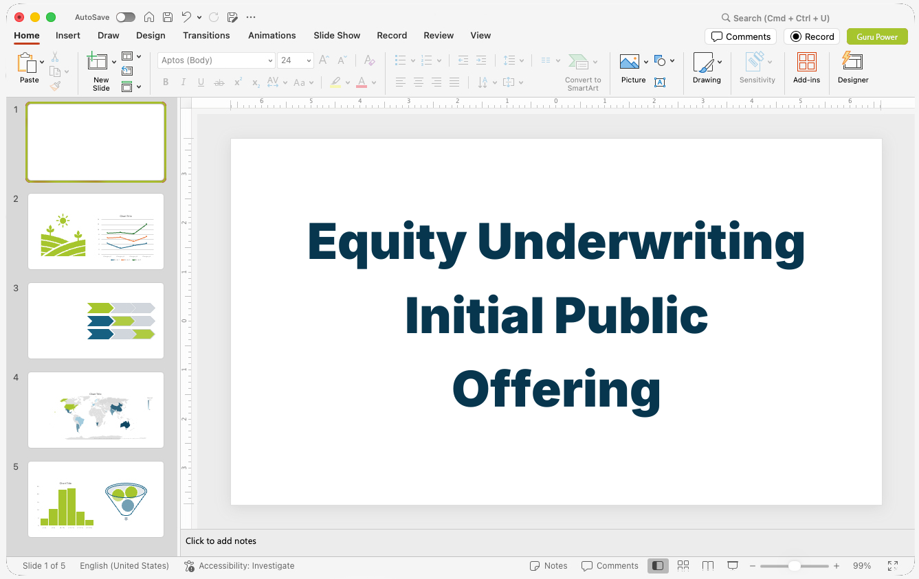 Equity Underwriting Initial Public Offering Pitch-Deck