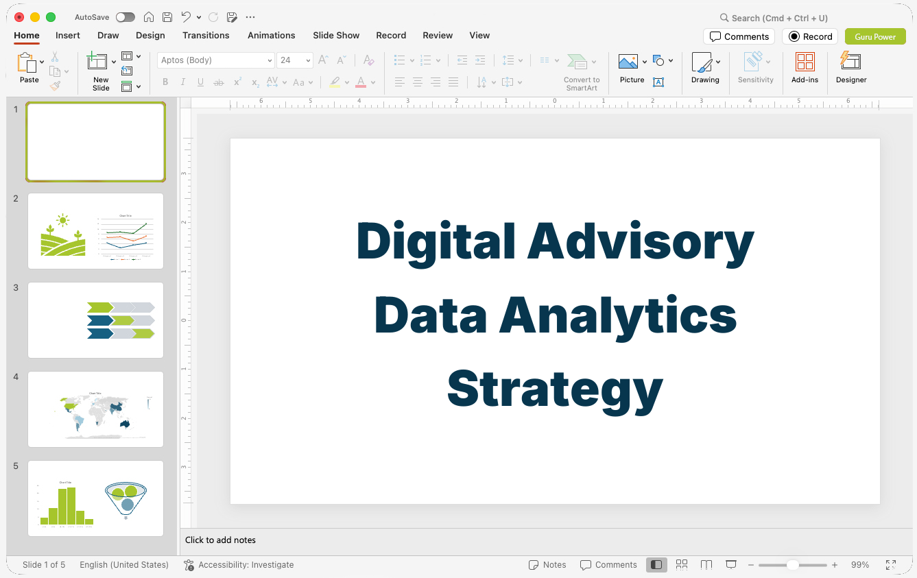 Digital Advisory Data Analytics Strategy Presentation
